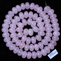 high quality 5x8mm smooth rondelle shape pink color jades stone loose beads strand 15 diy creative jewellery making w2068