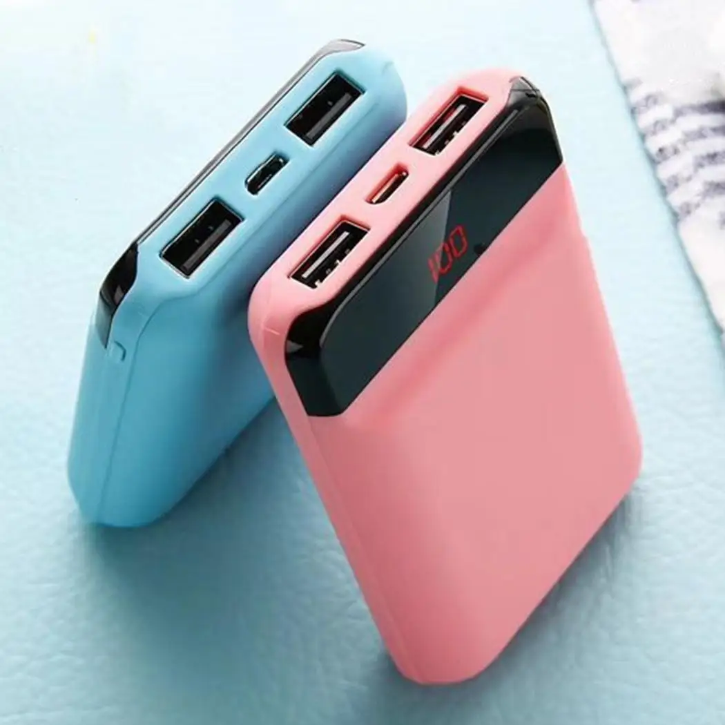 Мини Внешний аккумулятор 20000 мАч ЖК дисплей Портативный USB ЗУ для мобильного телефона Powerbank Xiaomi MI iphone X Samsung