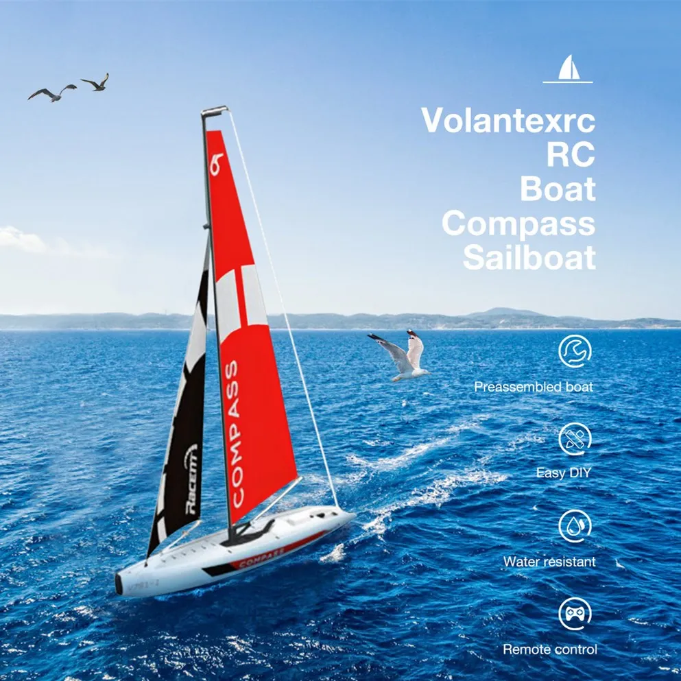 Volantexrc 791 1 65 см 2 4 г Размер 4CH RC лодка 17 водонепроницаемый сервоблок компас
