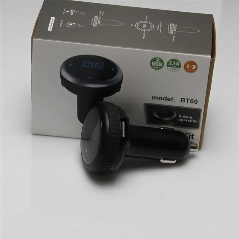 LCD беспроводной Bluetooth fm передатчик автомобильное зарядное устройство MP3