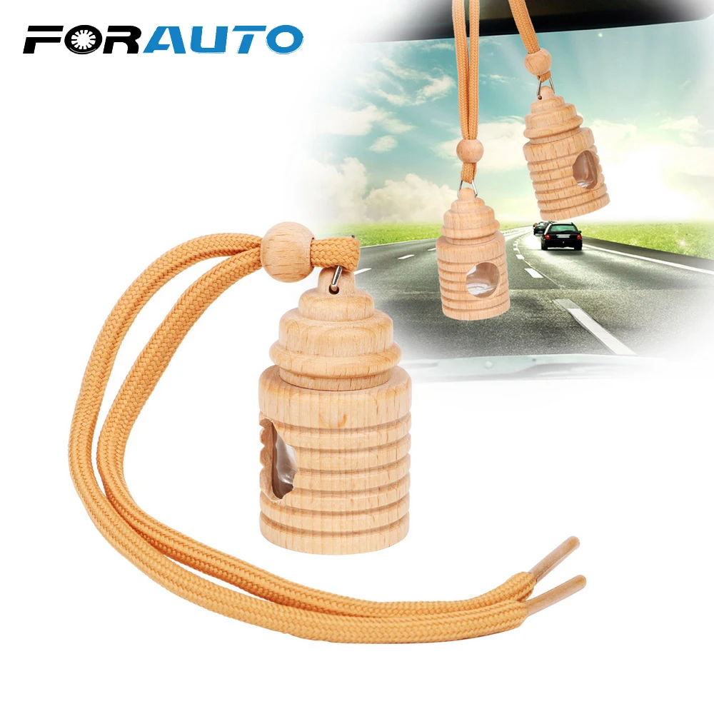 FORAUTO автомобиля пустая бутылка для парфюма эфирных Масла деревянной стене висит