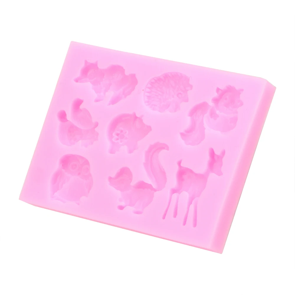 HOOMIN лесных животных Форма торта Fondant (сахарная) для украшения тортов сахар торт