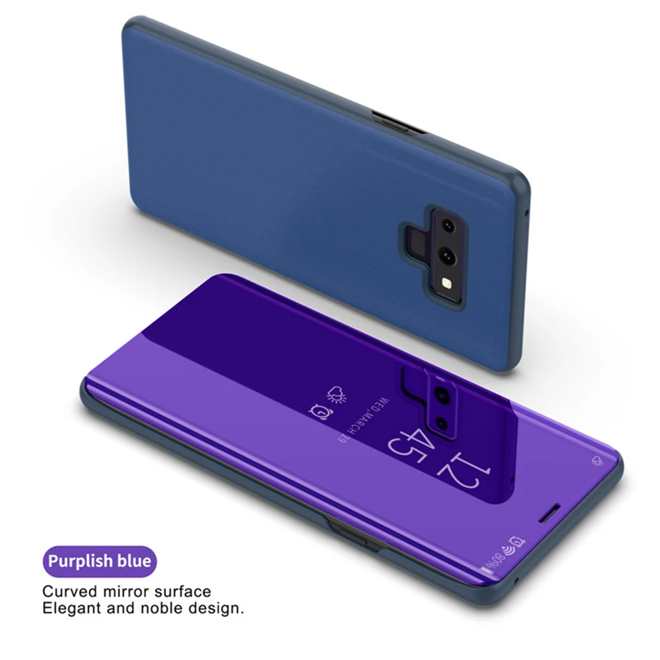 Умный зеркальный чехол из искусственной кожи для Samsung Galaxy Note 9 8 S10 S9 S8 Plus Lite S6 S7 Edge