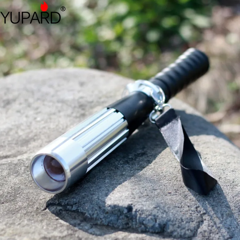 Тактический светодиодный фонарик YUPARD L2 Q5 с зумом летучей мыши для самообороны