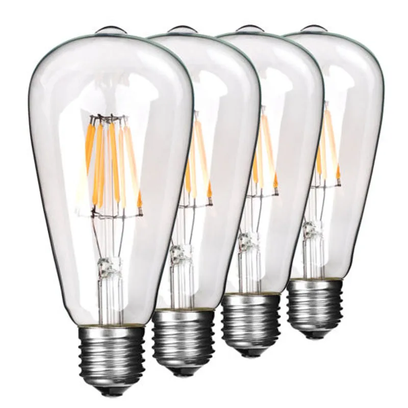 2 W-8 W Edison ST64 E27 винтажный Ретро винт светодиодный лампочка накаливания | Дом и сад