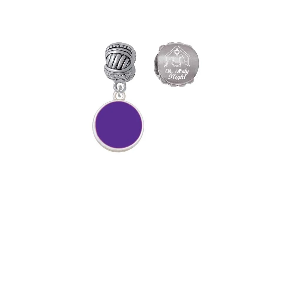 Silvertone МАЛЫХ Фиолетовый Эмаль диск пришел дайте нам его обожают шариках (набор из