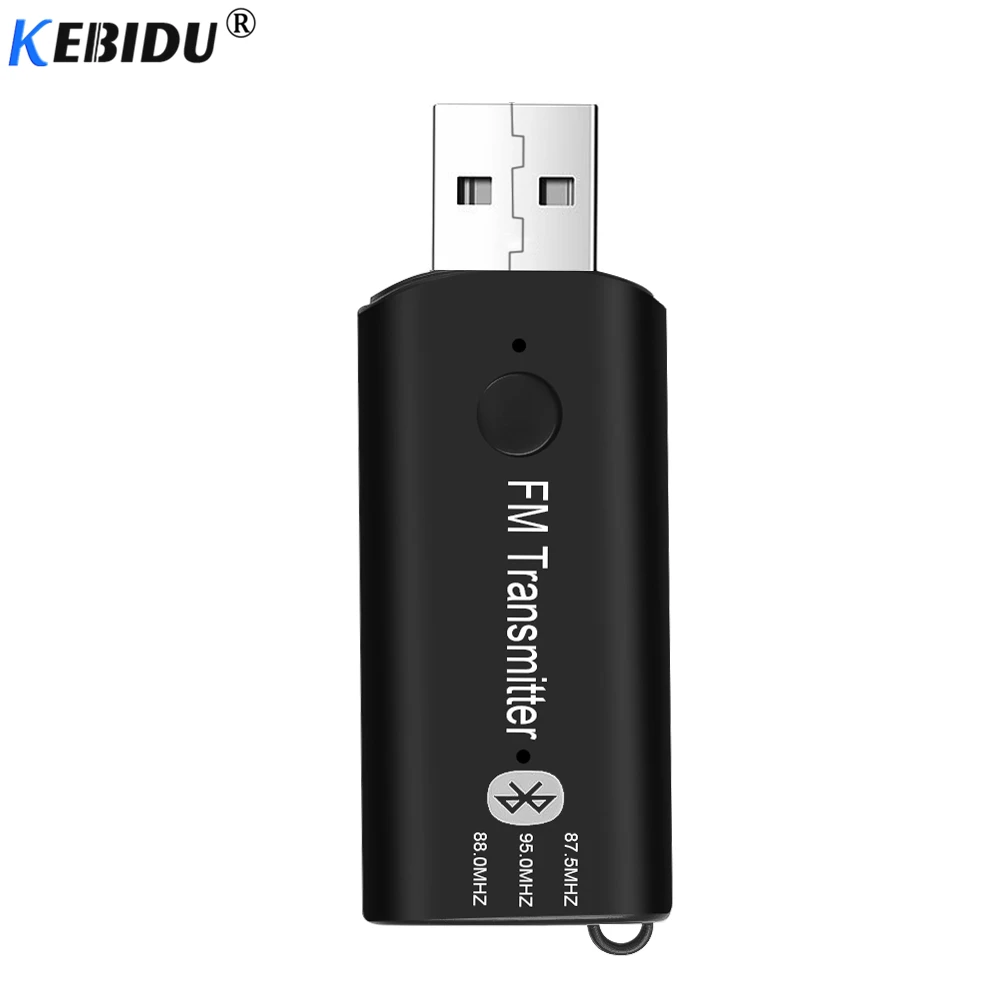 KEBIDU Bluetooth V5.0 USB приемник FM передатчик автомобильный комплект Muisc аудио беспроводной адаптер для автомобиля для iPhone samsung huawei Xiaomi