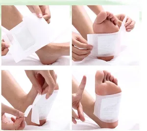 Оригинальные бамбуковые Уксусные детоксикационные подушечки для ног Kinoki (1 лот = 10 шт. пластырей + 10 шт. клеев) Прямая поставка