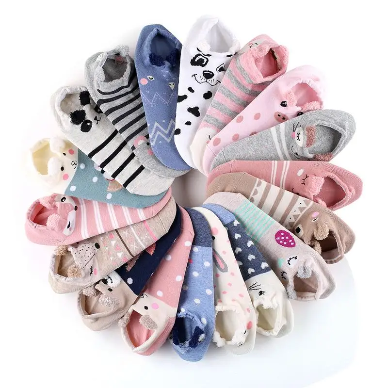 Модные с героями мультфильмов милые короткие носки женские Харадзюку милый