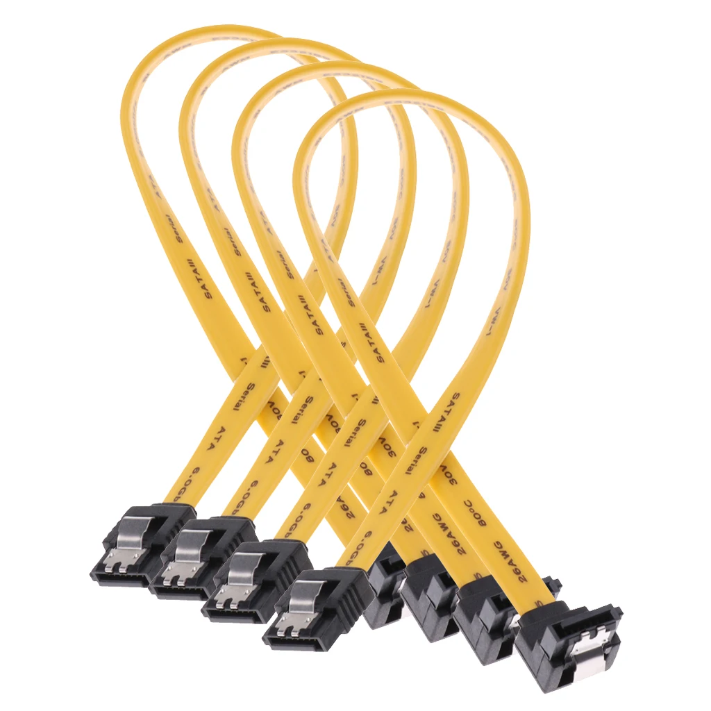 4x SATA III кабель передачи данных 6 0 Гбит/с защелкой 11 8 ''/30 см 90 градусов |