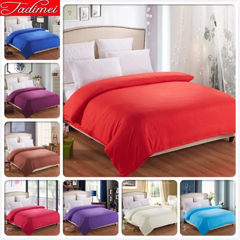 Red 1 piece Duvet Cover Plain Pure Color Quilt Comforter Bedding Bag Adult Kids Soft Cotton Single Twin Full Queen King Big Size | Дом и сад