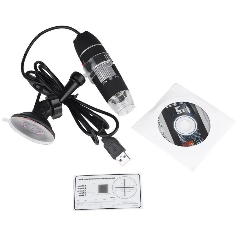 

DANIU New USB 8 LED 500X 2MP Digital Microscope Endoscope Magnifier Video Camera with Suction Cup Stand
