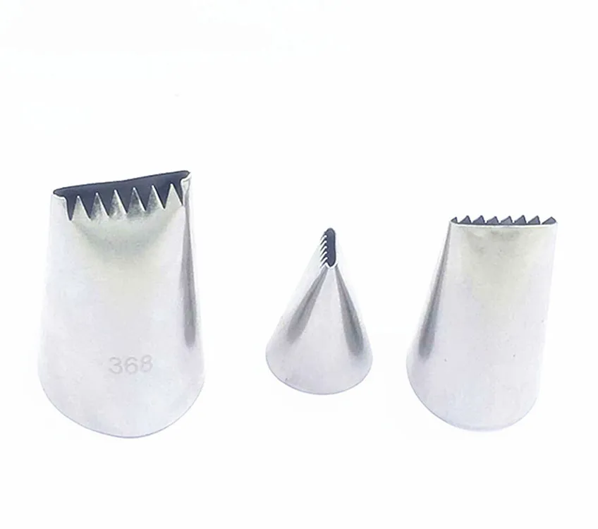 Single-Sided Serrated Cream Faceted Decorating Mouth Diy Braided Texture 3Pcs Stainless Steel Set | Дом и сад