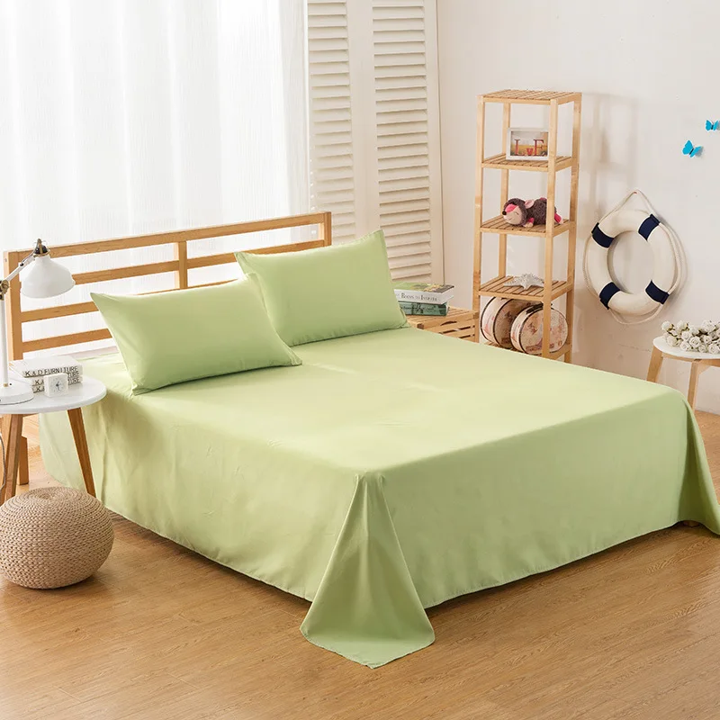 Ropa de cama однотонная Простыня из полиэстера и хлопка для отеля 1 2/1 5/1 8/2 м оптовая