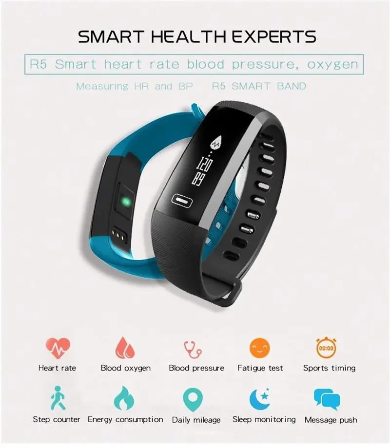 CURREN смарт-браслет Heartrate кровяное давление кислородный оксиметр спортивный