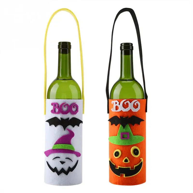 Забавный чехол для бутылки вина на Хэллоуин тыква и декор чехлы бутылок