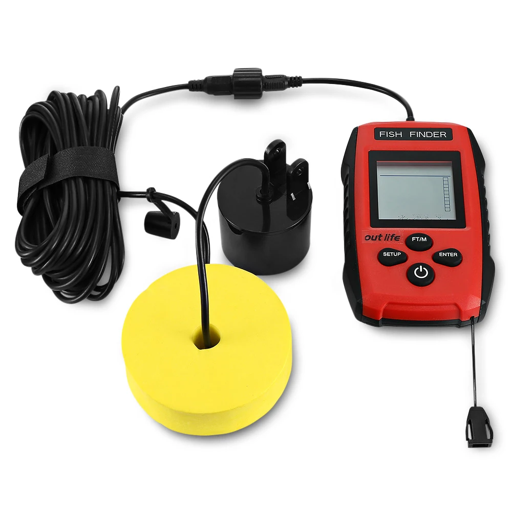 Outlife рыболовный сонар рыболокатор с сигналом преобразователь датчика Fishfinder