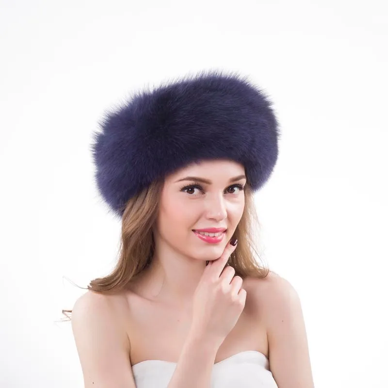 Hot New Style Quality Luxury Winter Russian Natural Real Fox Fur Hat 2017 Women Warm And Soft 100% Genuine Cap | Аксессуары для