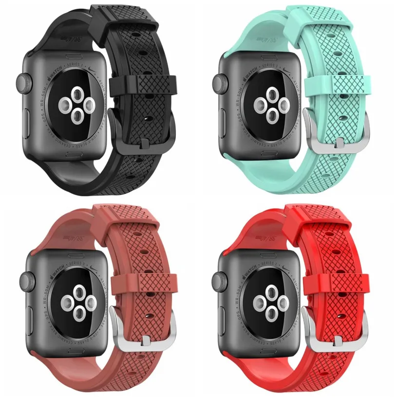 Мягкий силиконовый сменный спортивный ремешок для 38 мм Apple Watch Series 1 2 3 42 на