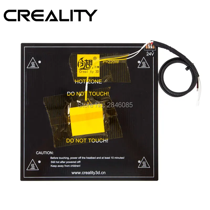 Creality 3D части MK3 Горячая кровать доска комплект + кабель 220 Вт 24 в 3 мм для горячей Ender