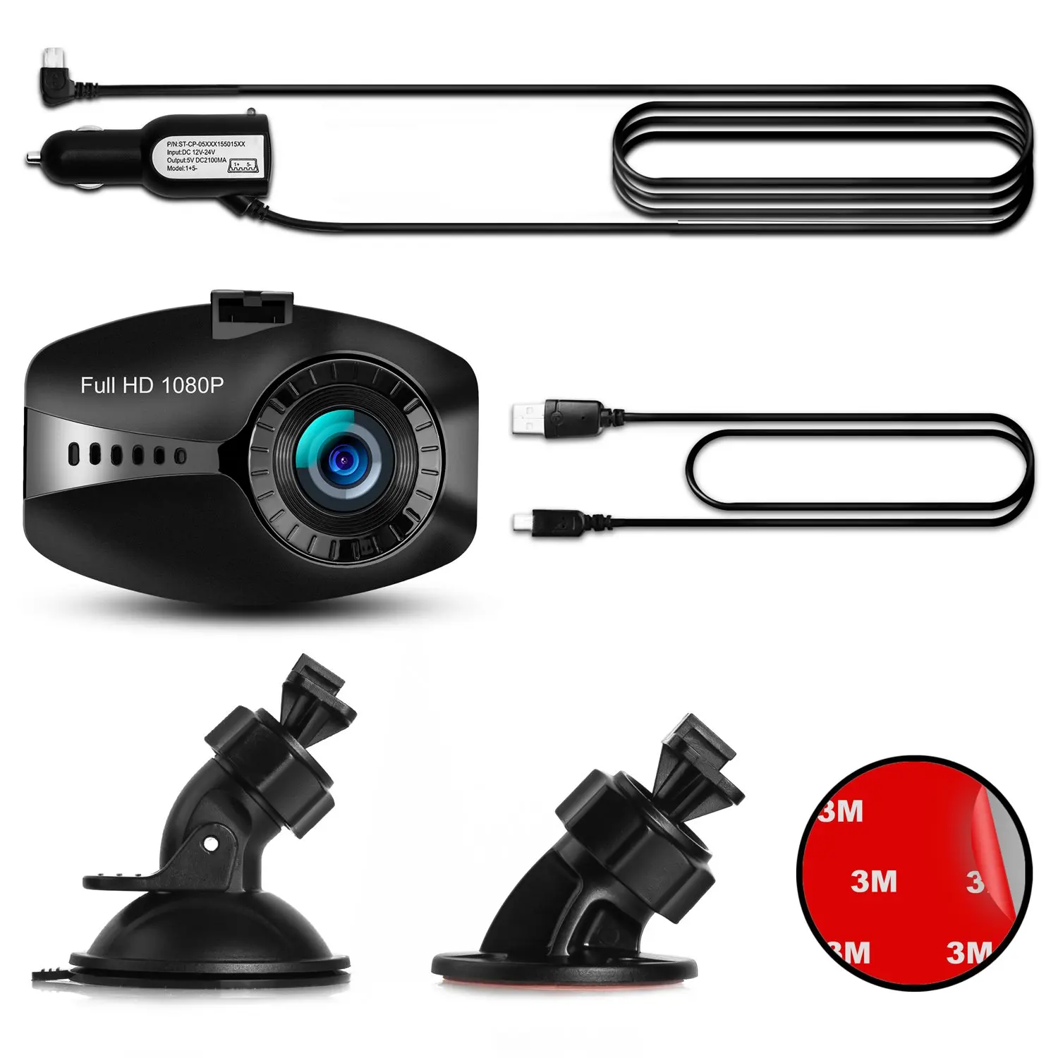Dash Cam Hd 1080P Автомобильная камера приборной панели с датчиком объективом 650 нм и