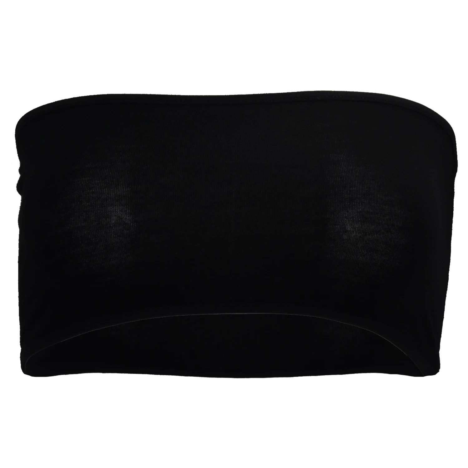 

Black sexy strapless boob tube top bandeau bra wiping clubwear crop stretch