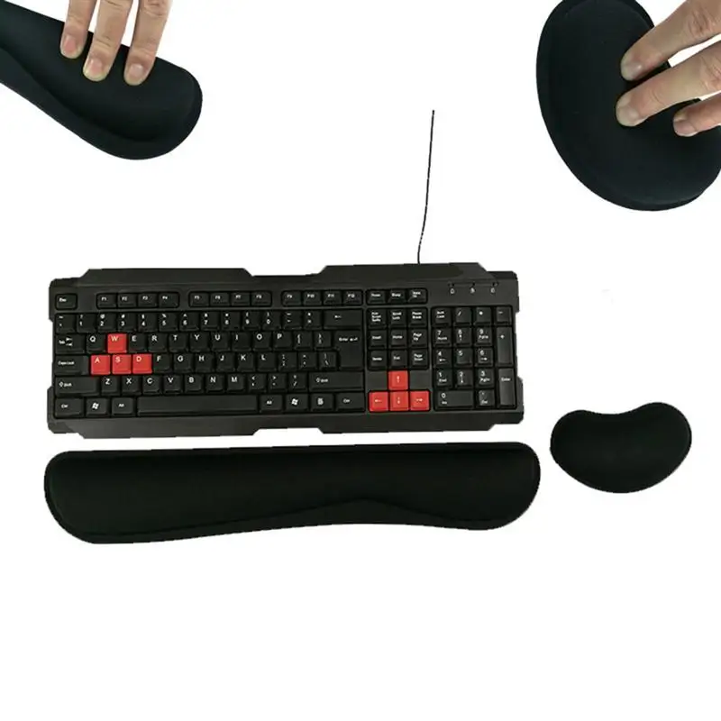 2 шт. клавиатура и мышь коврик для запястья удобный медленный Rebounce Эргономика рук