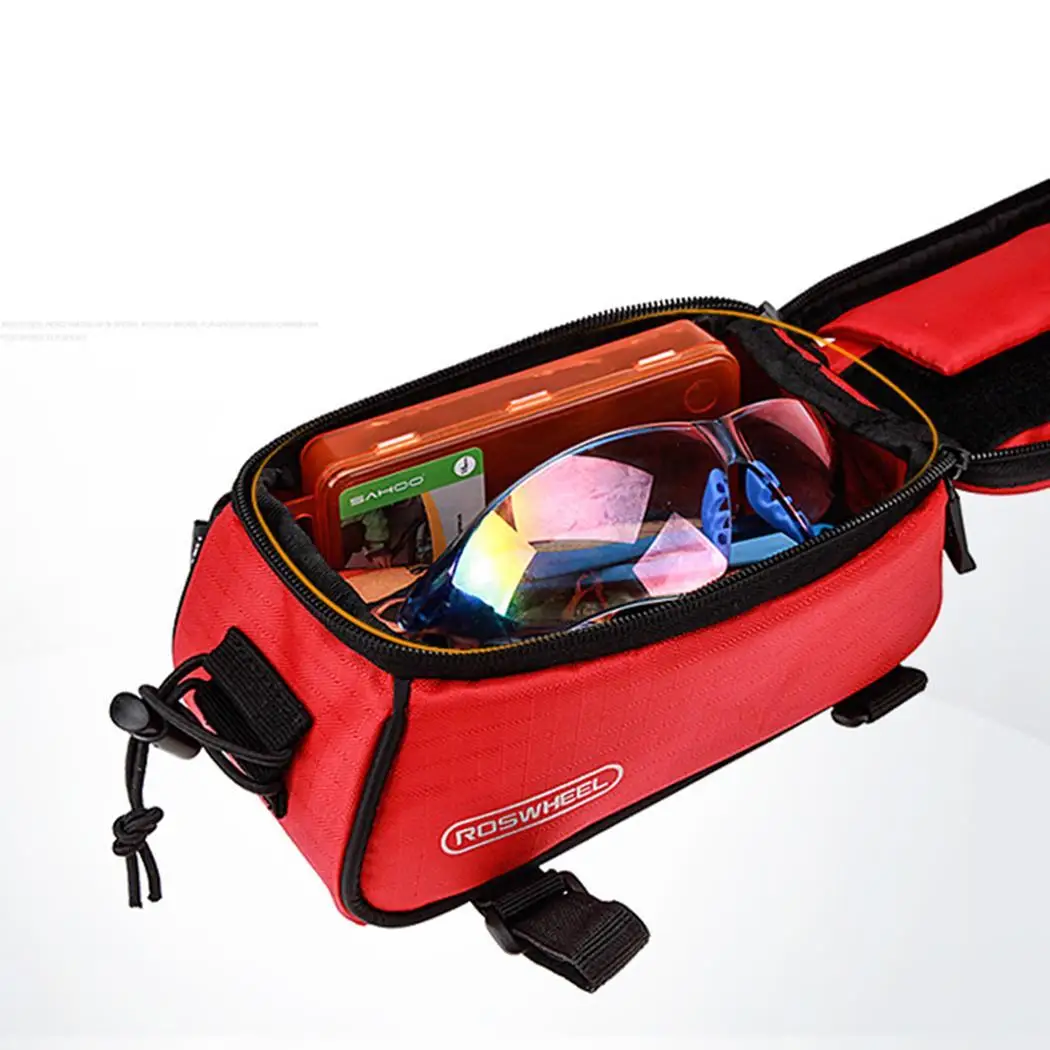 Bicycle Frame Mobile Phone Holder Cycling Contrast Color 4.2inch Phones Letter Bag Commuting Riding | Спорт и развлечения