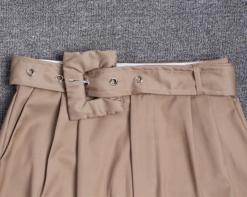 CHICEVER Casual Solid Trousers For Women High Waist Zipper Bandage Sashes Pockets Wide Leg Pants Female Summer Korean Fashion | Женская