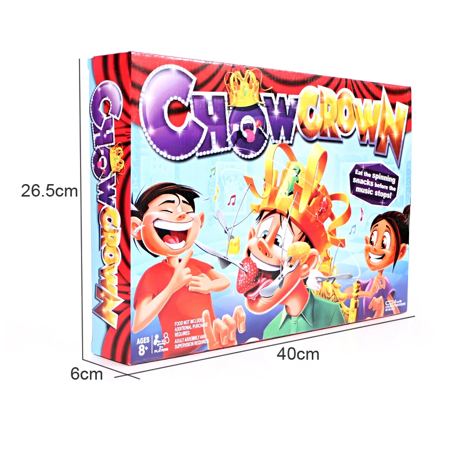 

Chow Crown Board Game Family Party Puzzle Toy Eat the Spinning Snacks Before the Music Stops Parent-child Interaction Game Gift