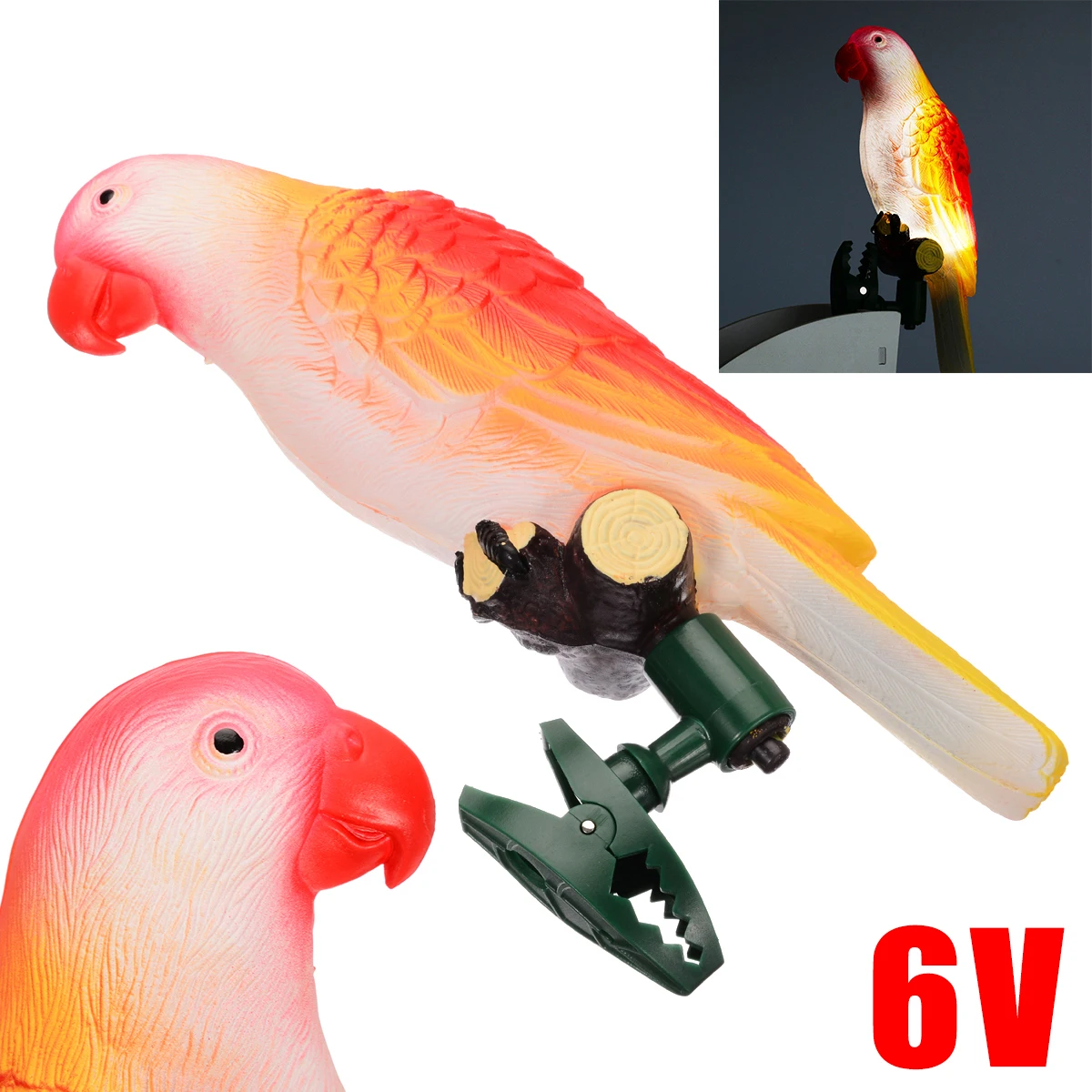 

1pcs Mayitr Solar Power Novelty Bird Parrot Led Night Light Outdoor Garden Ornament Path Solar Lamps