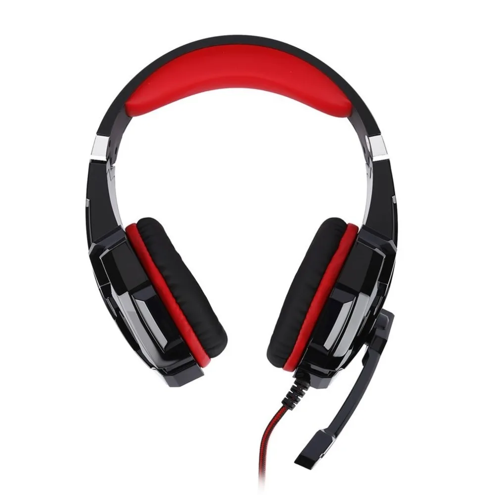 Дешевые Over Ear игровая гарнитура 3 5 мм Игры наушники С микрофоном светодио дный
