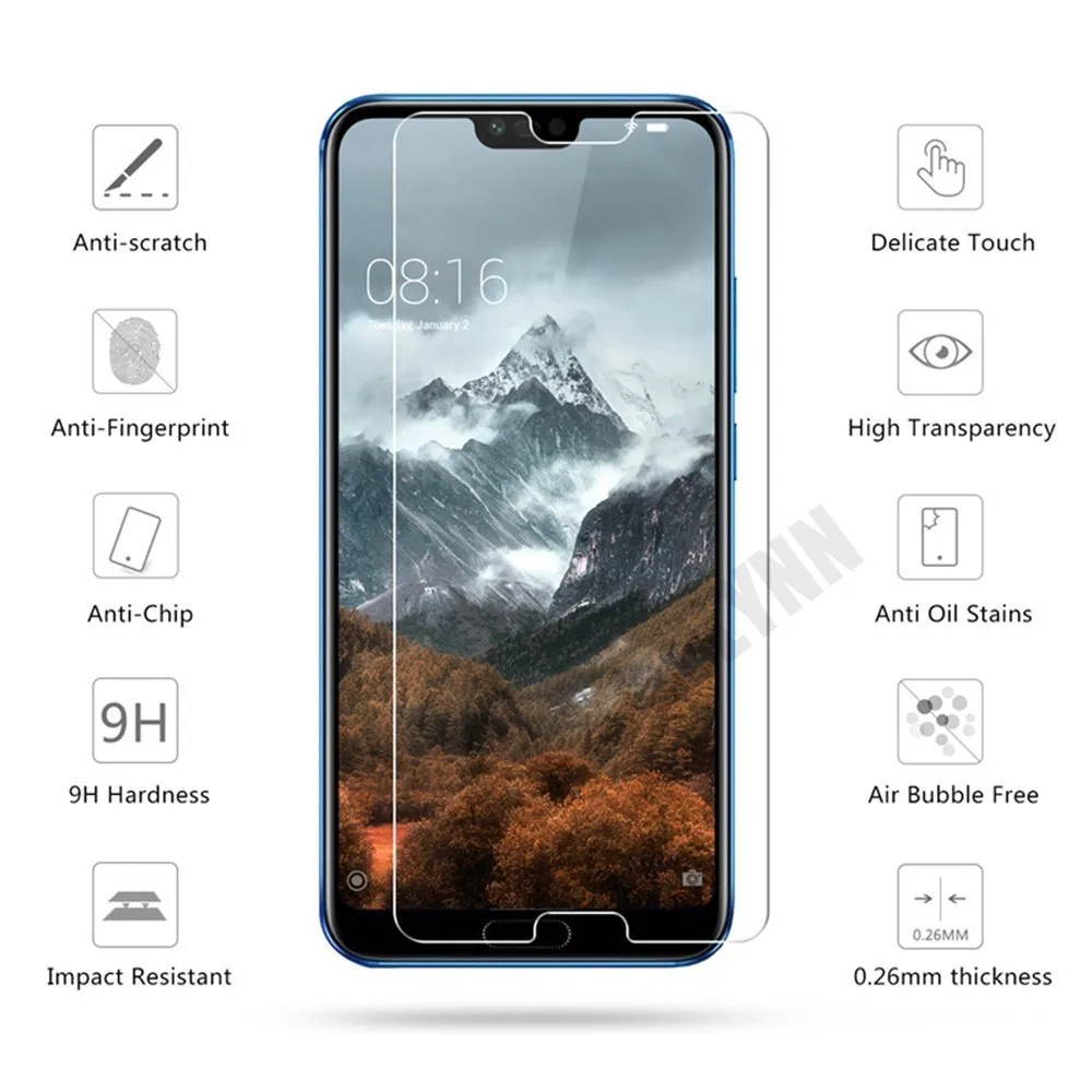 Защитное закаленное стекло для Huawei P20 P30 Honor 10 Lite защитная пленка P smart Nova 4E 3i 3E |