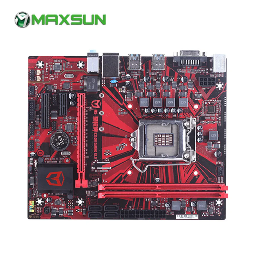 MAXSUN B250M игровой R2.0 Материнская плата Intel SATA3.0 USB3.0 двухканальный DDR4 DVI + HDMI Игровая