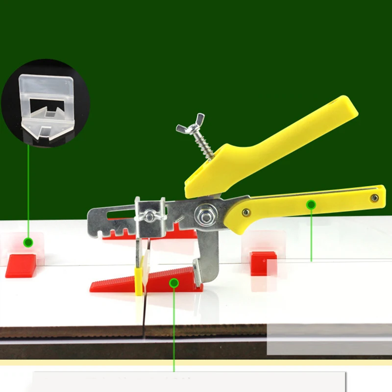 

100pcs Tile Floor Locator Insert Tile Leveler Wedge Leveling Machine for Plate Flattening System Aid Tool