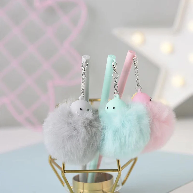 1 шт Kawaii динозавров гелевые ручки милые плюшевые гель подвеска Pens для детей