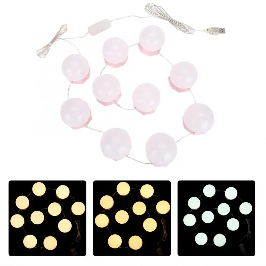 Косметическое зеркало светодиодный светильник с регулируемой яркостью 10 ламп |