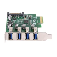 cy 5gbps low profile 4 ports pci e to usb 3 0 hub pci express expansion card adapter for motherboard