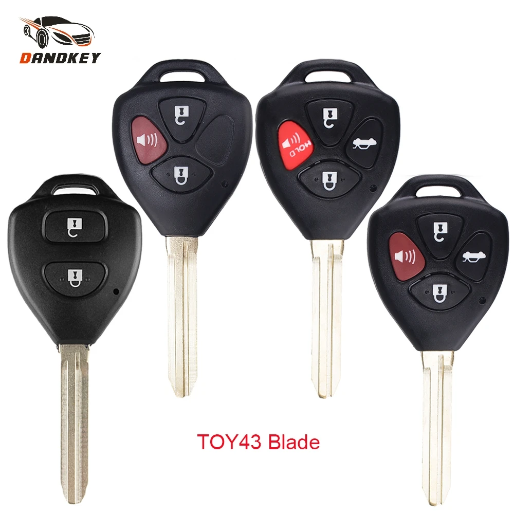 Dandkey 2 3 4 кнопочный ФОБ для Toyota корпус автомобильного ключа дистанционного