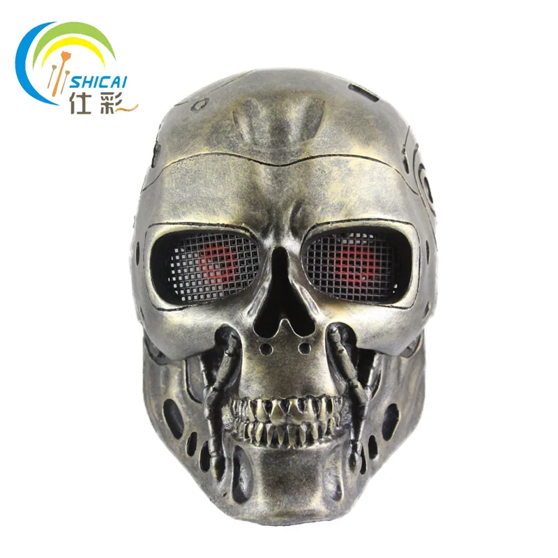 Маска Terminator Тема фильма для вечеринки Хэллоуина Рождества косплей маска из смолы