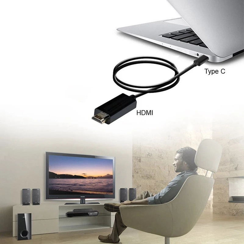 Кабель Type C USB-C-HDMI 6 футов USB 3 1 (Совместимость с Thunderbolt 3) для планшета | Электроника