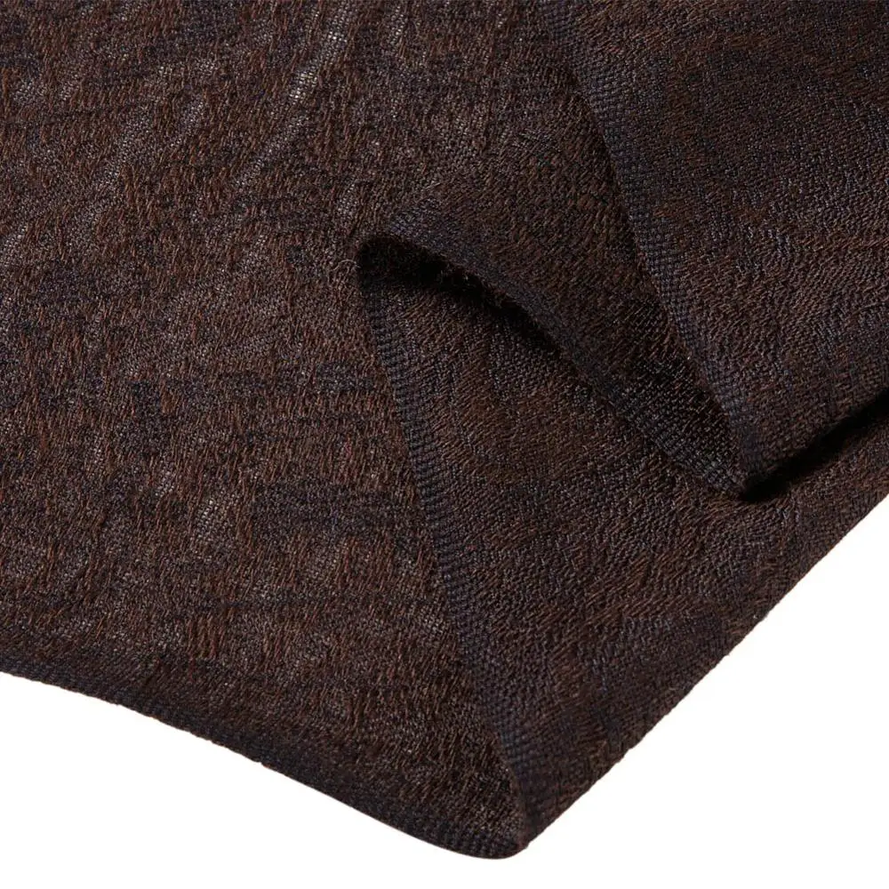 Pashimina Silk Paisley Scarf Classic Winter Jacquard Warp Spring Autumn Shawl Cashmere Hijab Long 2 Tones Soft Large Brown Black |