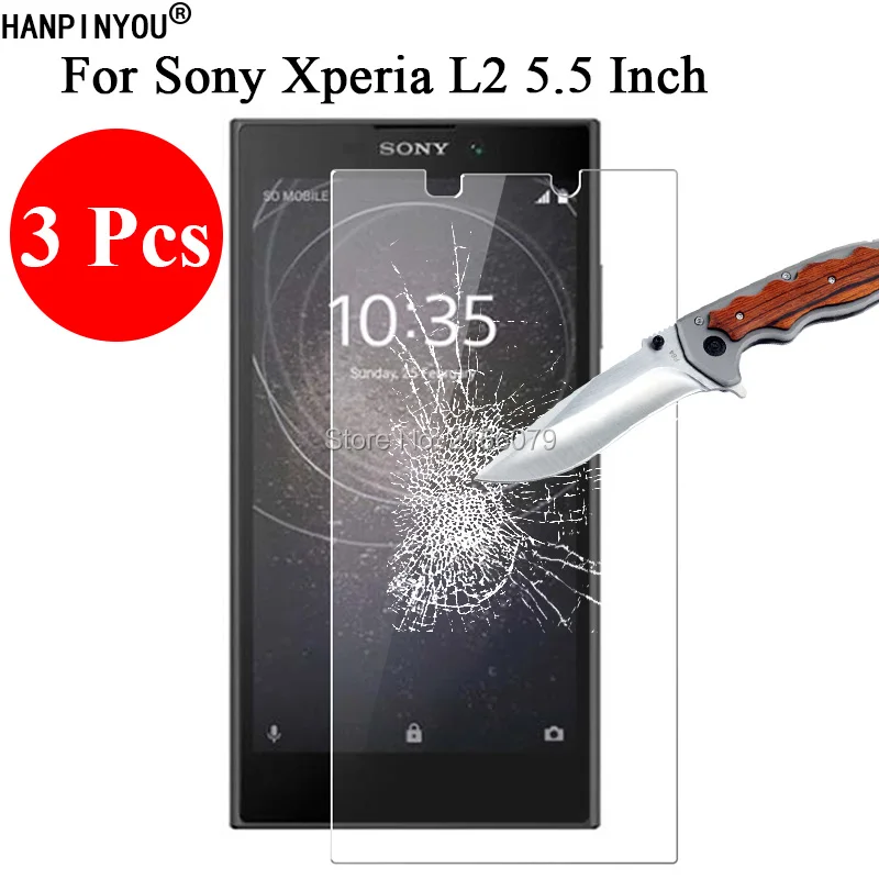 Закаленное стекло 3 шт./лот 9H 2.5D Защита экрана для Sony Xperia L2 / Dual H3311 H3321 H4311 5 дюйма
