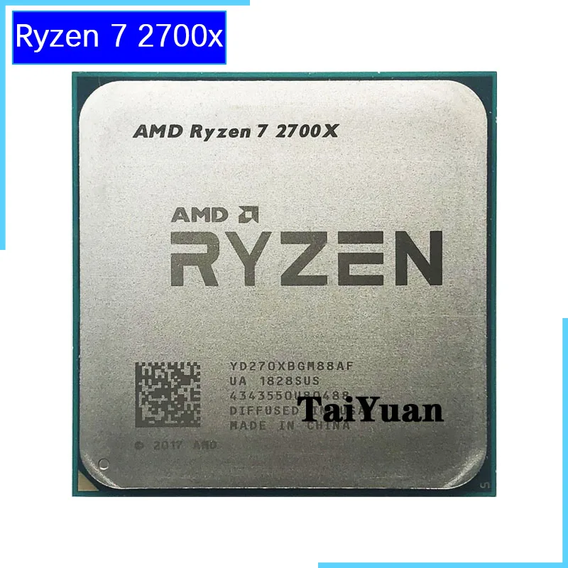 AMD Ryzen 7 2700X R7 2700X3 ГГц Восьмиядерный Sinteen Thread 16 м 105 Вт Процессор процессора YD270XBGM88AF