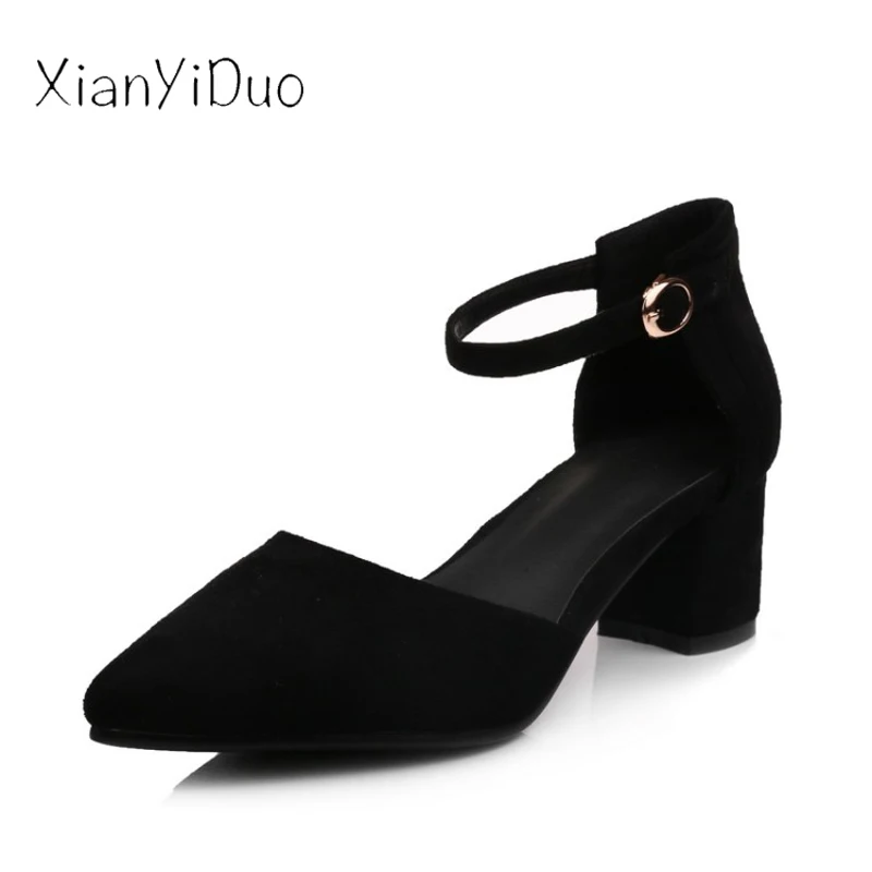 Xianyiduo/женские босоножки с закрытым носком пикантная модная обувь острым большие