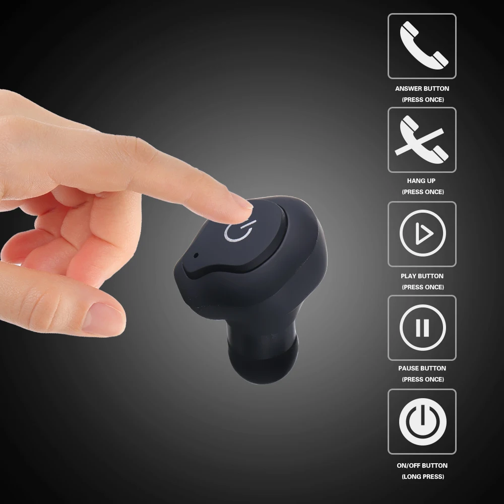 Беспроводные мини-наушники TWS I7s Bluetooth 4 2 Спортивная стереогарнитура портативные