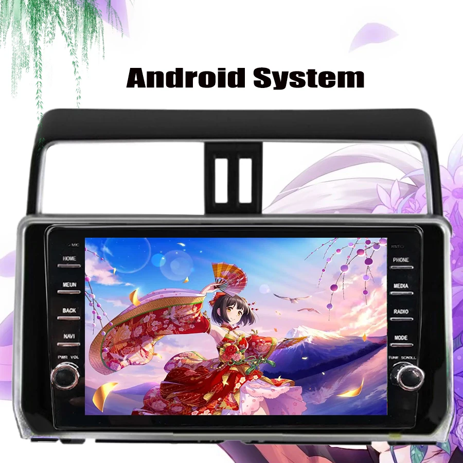 Автомагнитола на Android 10 0 для Toyota Prado 150 2018 2019 9 дюймов 2.5D 8 ядер wifi Bluetooth Видео Аудио