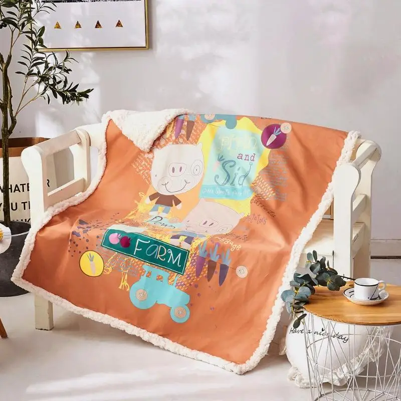1 шт. плотное Двухслойное покрывало для детей детское постельное белье с рисунком
