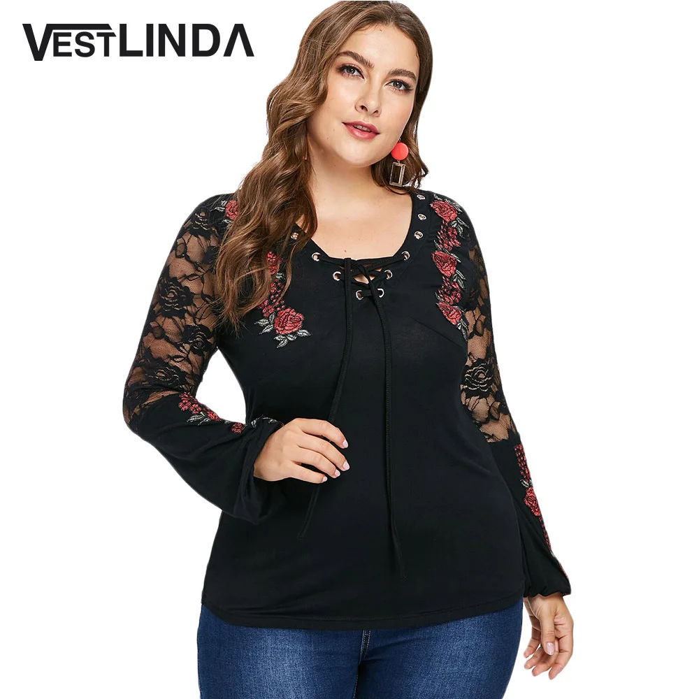 Женская футболка VESTLINDA осенняя Повседневная с длинным рукавом и треугольным