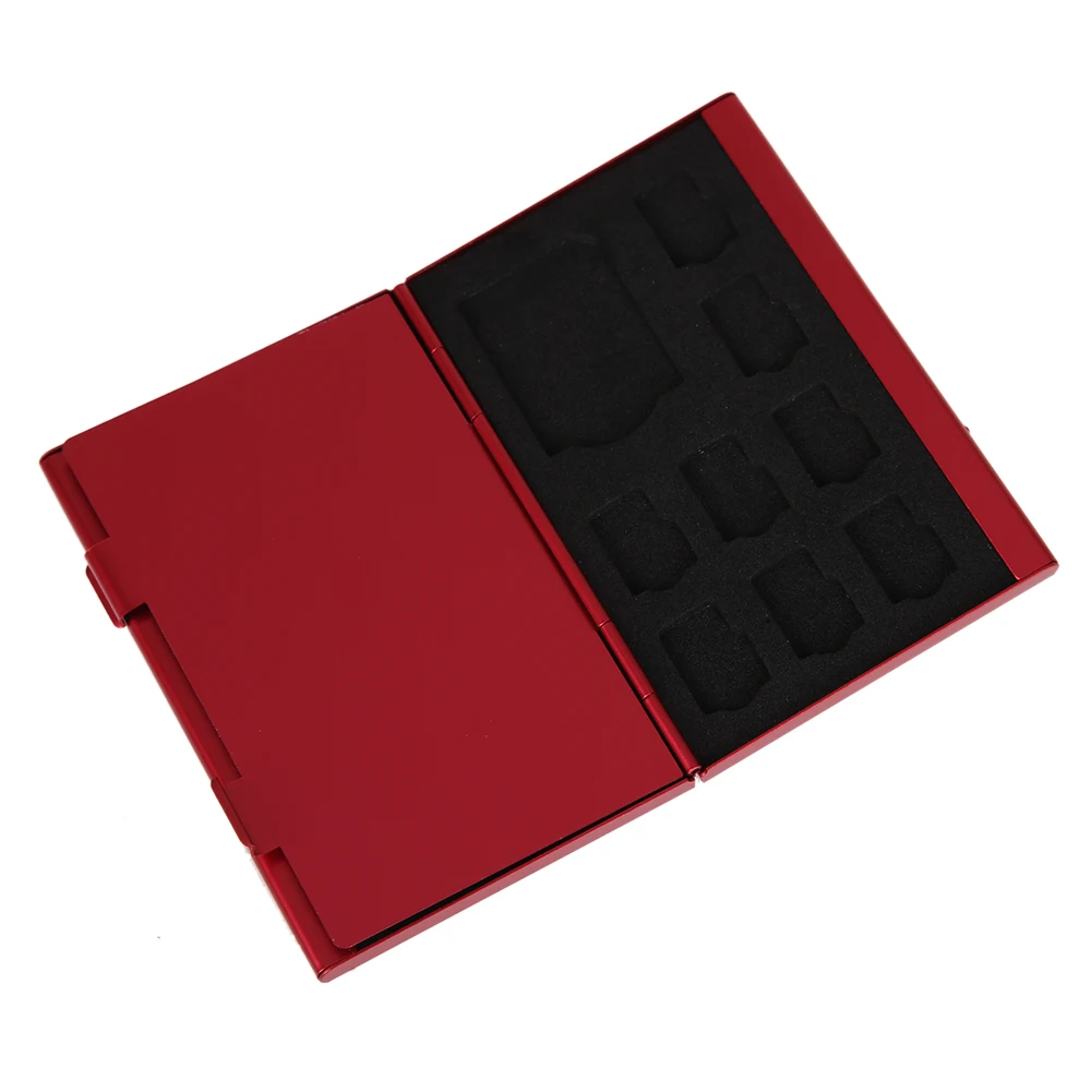 Чехол для карты памяти портативный чехол из алюминиевого сплава 4 * SD + 8 Micro SD/TF